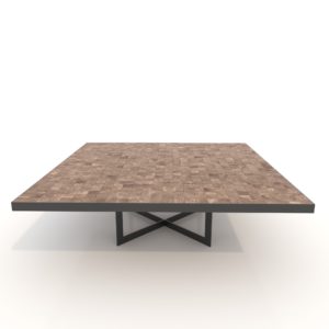 Mesa Cuadrada de Madera y Acero