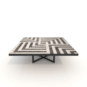 Mesa Centro Acero y Marmol
